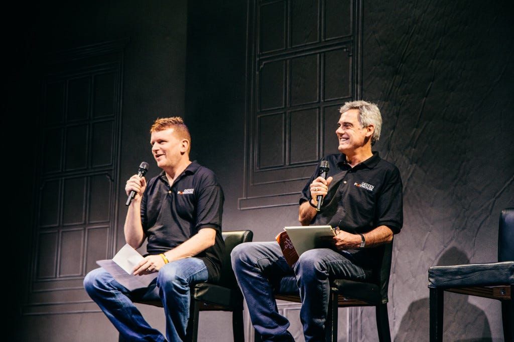 Gil Cates, Jr. and Randall Arney. Photo by Jeff Lorch.