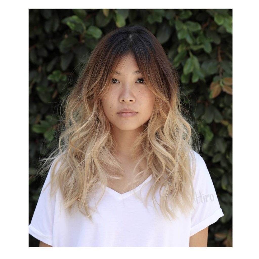 Undone Wavy Layered Cut With Curtained Fringe Bangs And Color Melt
