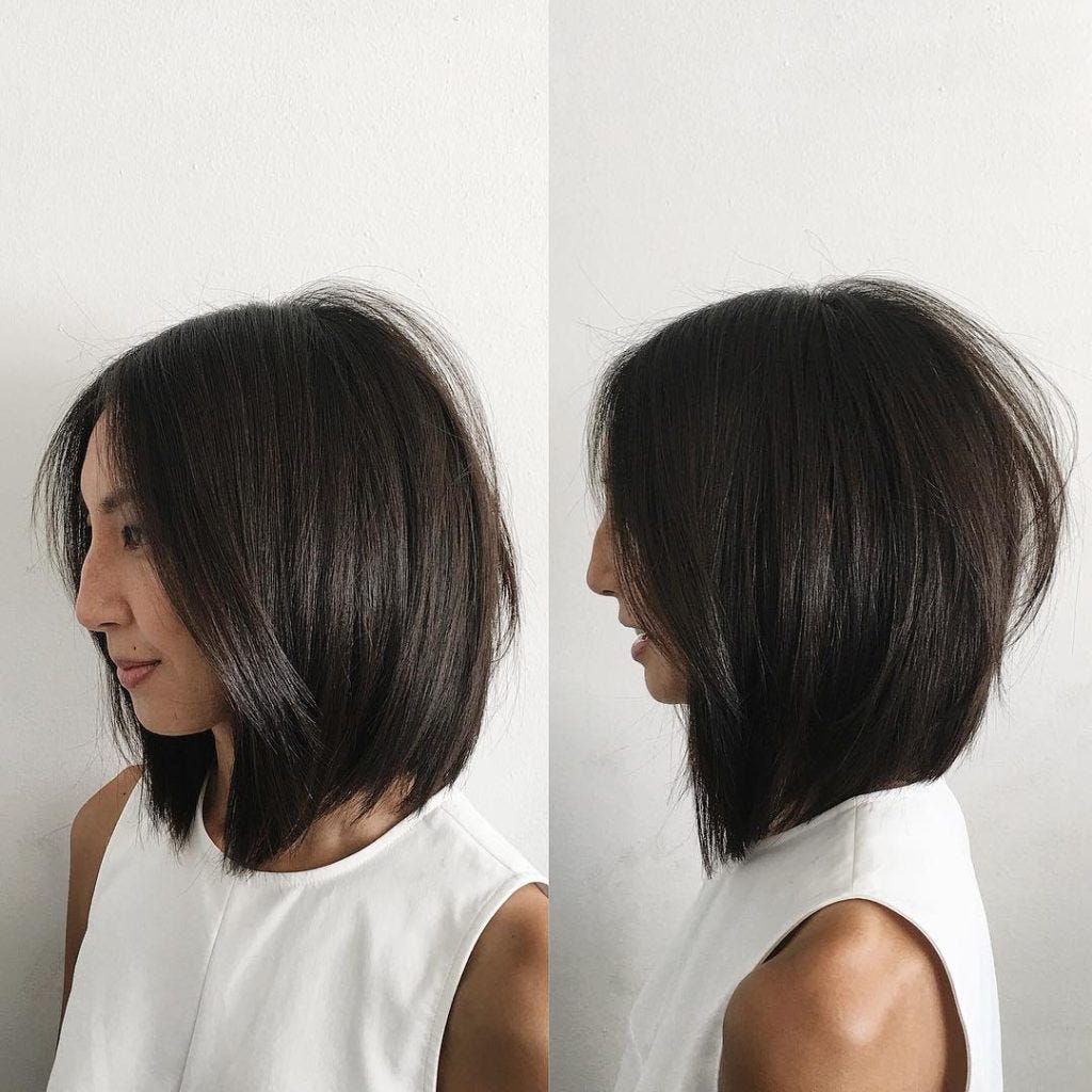 straight textured bob