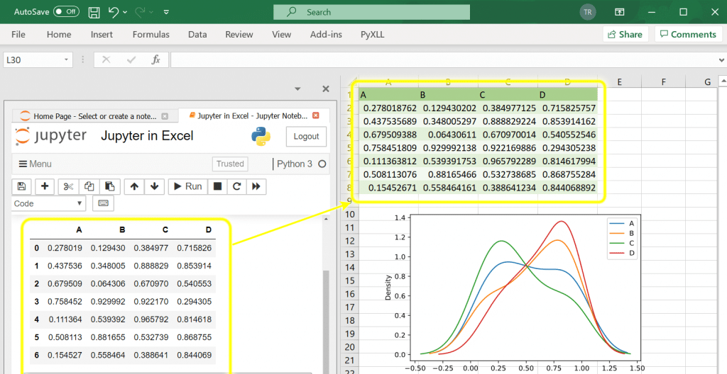 Python Jupyter Notebooks in Excel | by Tony Roberts | Towards Data Science