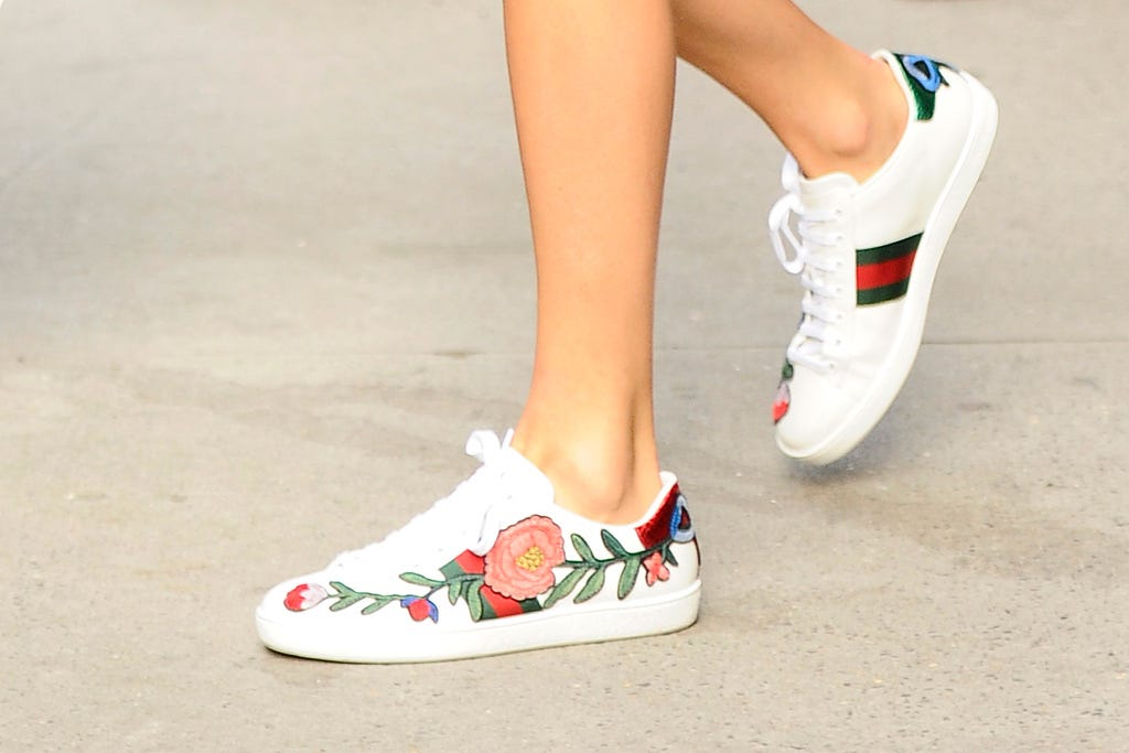 gucci ace flowers