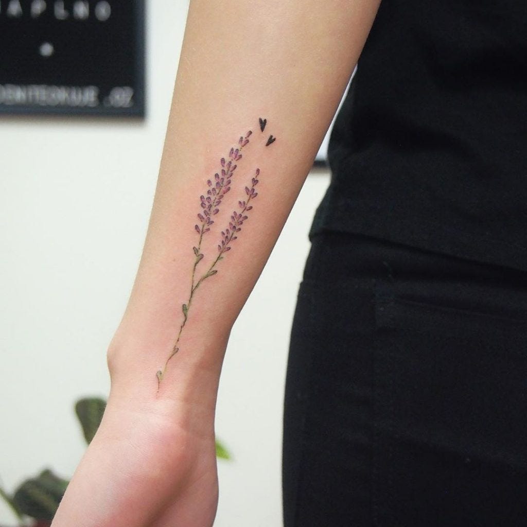 50+ Beautiful Lavender Tattoo Designs — Zic Life | by Ziclife | Medium