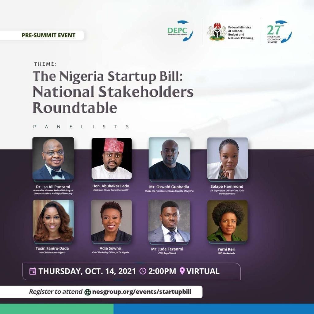 The Nigeria Startup Bill National Stakeholders Roundtable by The