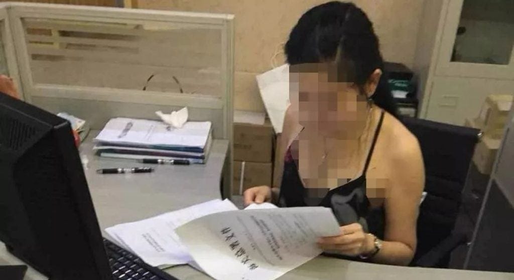 wearing revealing clothes to work