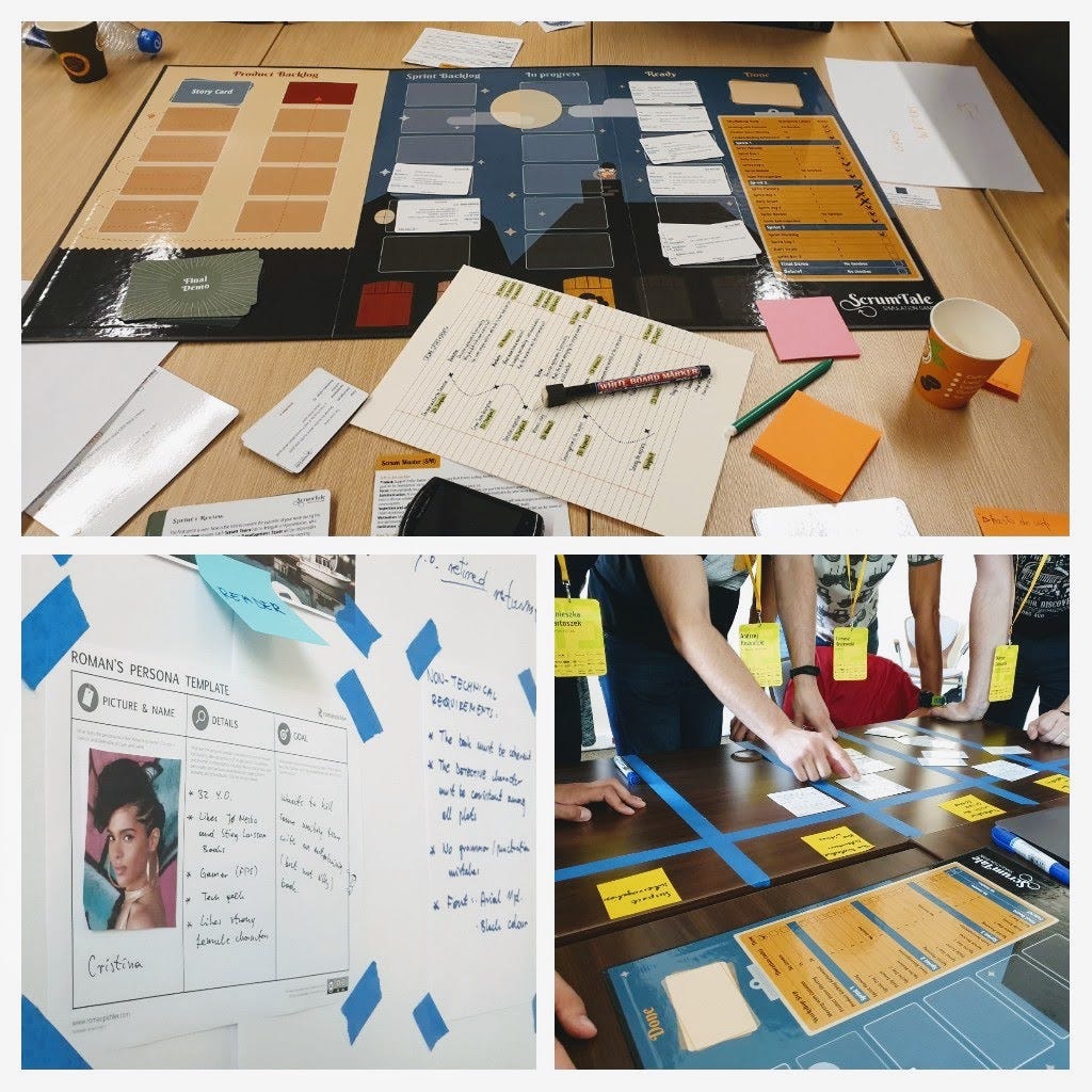 Story Mapping workshop with ScrumTale simulation game