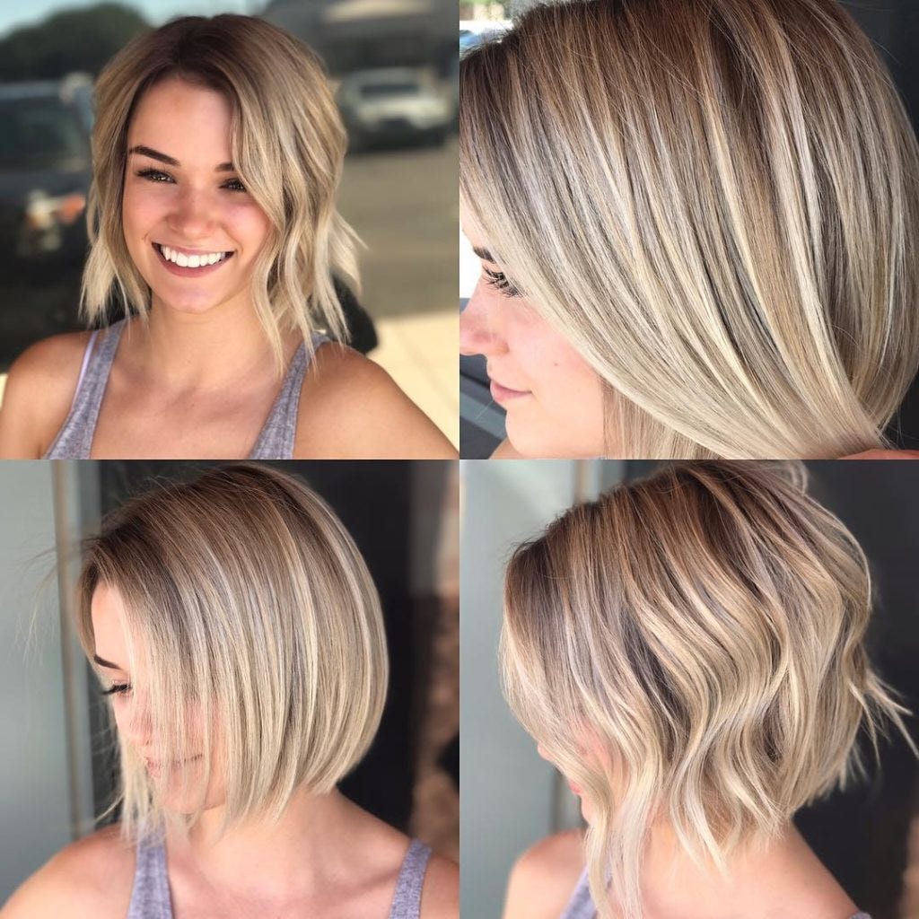 Versatile Blonde Highlighted Textured Bob Hairstyleology Medium