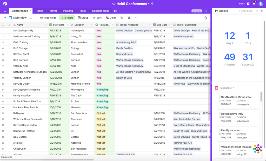 Using Airtable to Manage Conference Submissions by Heidi Waterhouse