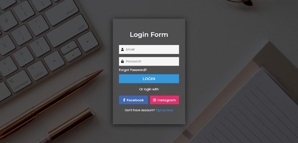 How To Create Transparent Login Form Using Html And Css By Ravi