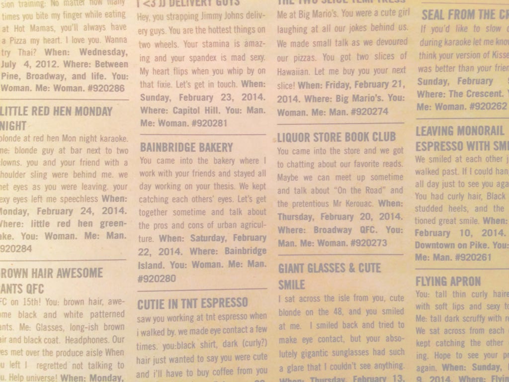 Missed Connections. Why I read the classifieds (and why you… | by ...