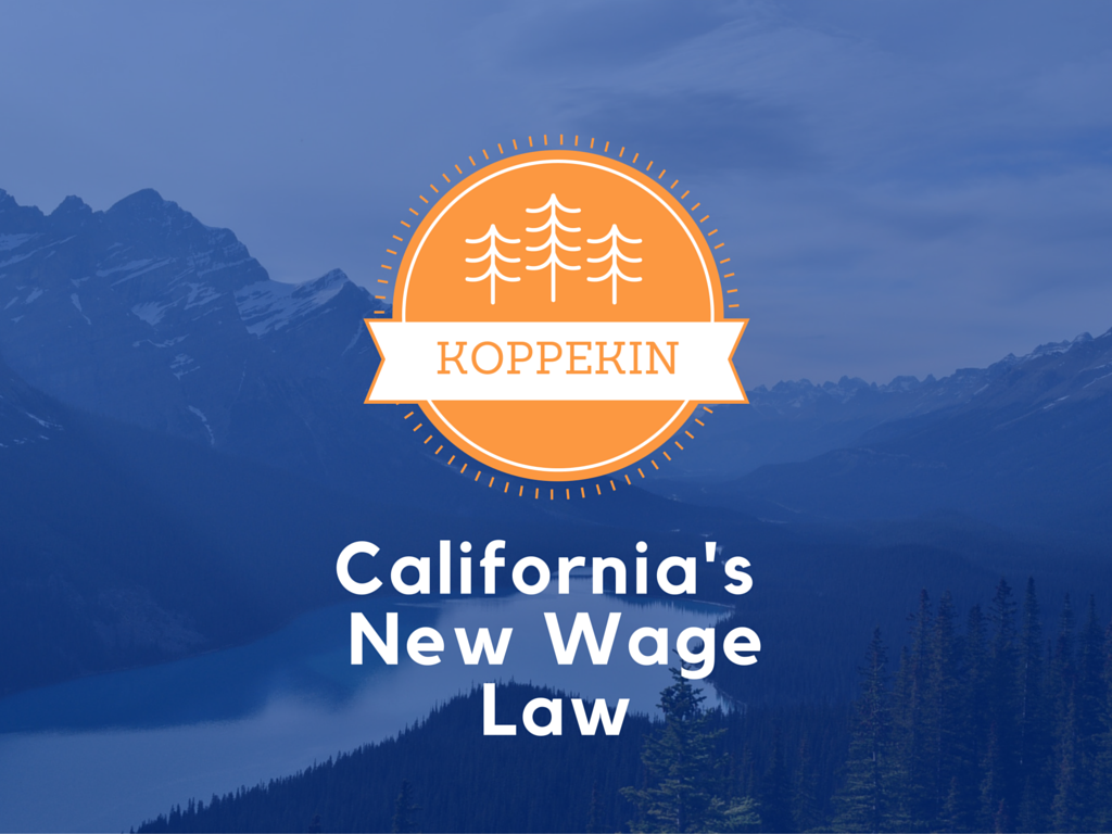 California’s New Wage Law. This year, the new minimum wage… by