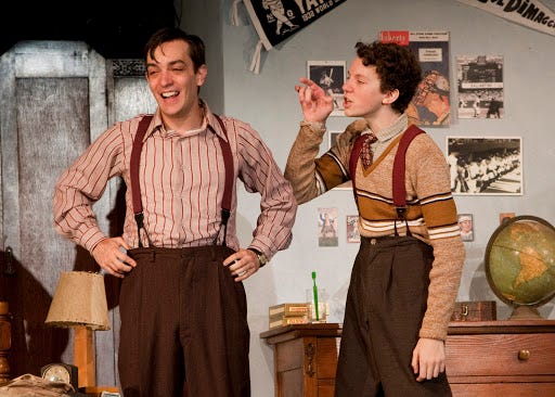Brothers Eugene and Stanley Jerome in Neil Simon’s “Brighton Beach Memoirs”.