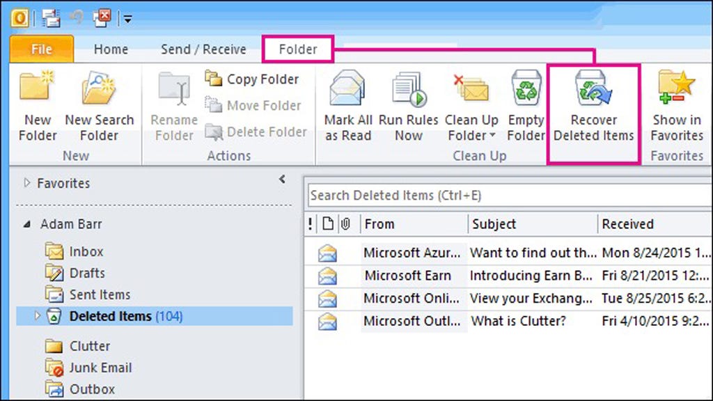 How To Recover Deleted Emails From Msn Outlook Hotmail Customer