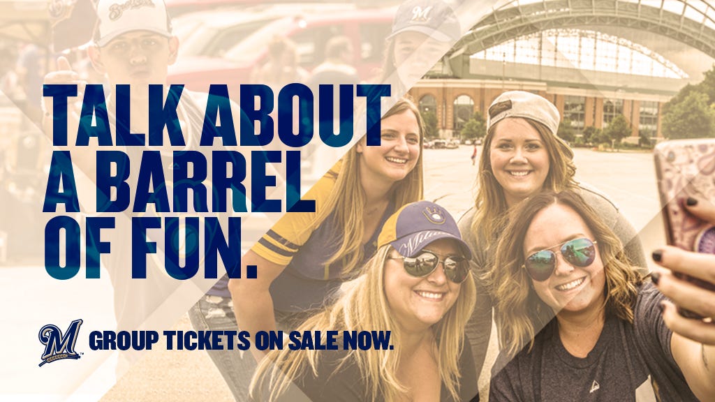 BREWERS GROUP TICKETS ON SALE NOW by Caitlin Moyer Medium