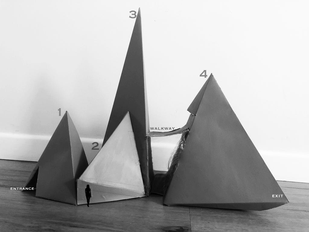 Model & Materials board. MATERIALS by Tash Caine Medium