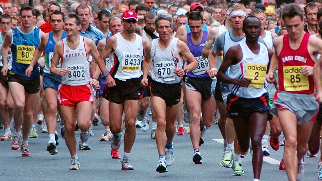 average speed of marathon runner