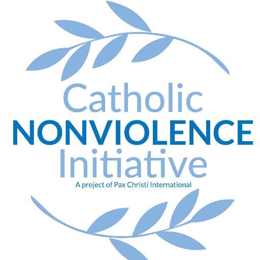 The words “Catholic NonViolence Initiative” surrounding by grain stems.