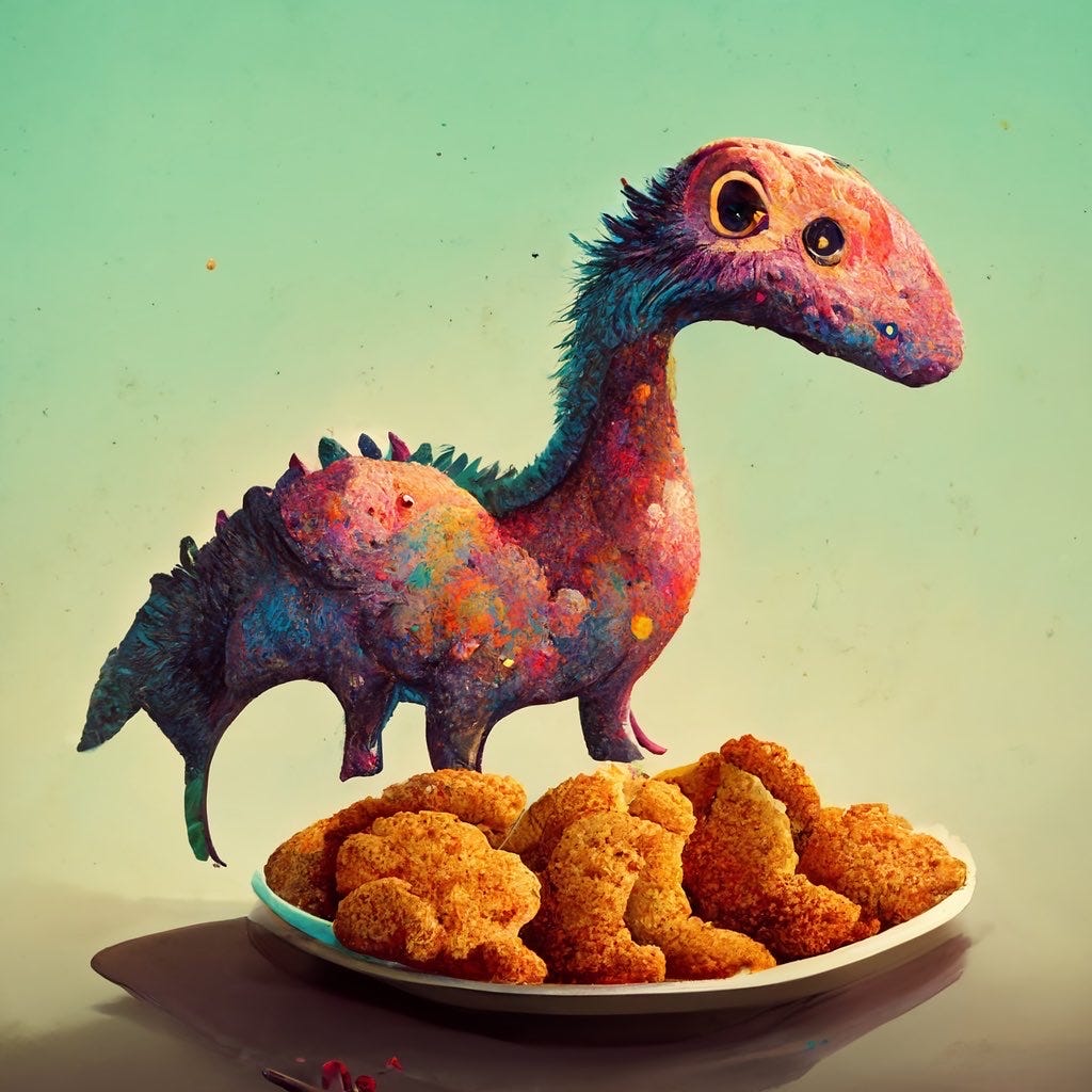 This AI Robot Created A Dinosaur Eating Chicken Nugget Dinosaurs. | by Lisa  Martens | “Who Asked You?” | Medium