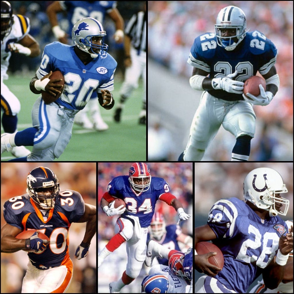 Top 10 NFL Running Backs of the 90s by Jeffrey Genao Top Level