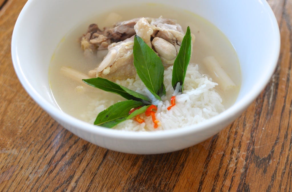 Cambodian Chicken Lime Soup. (serves 68) by Julie Rice Medium