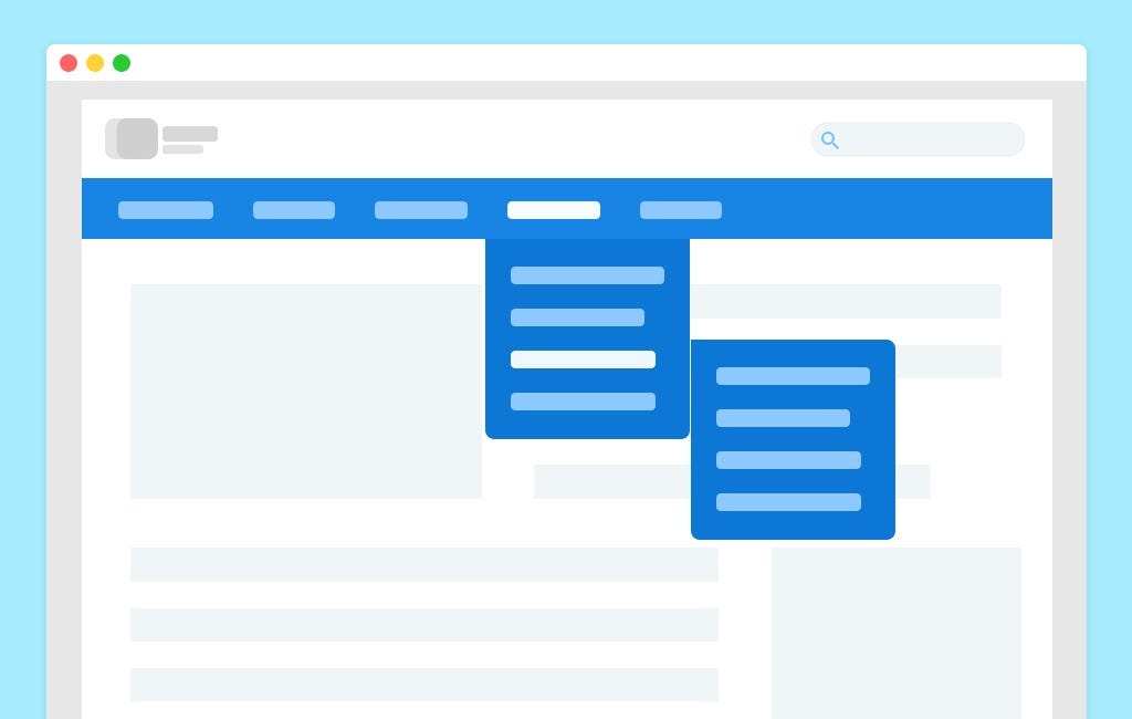 Navigation menu examples for website (Design and code)  by Muslimbek 