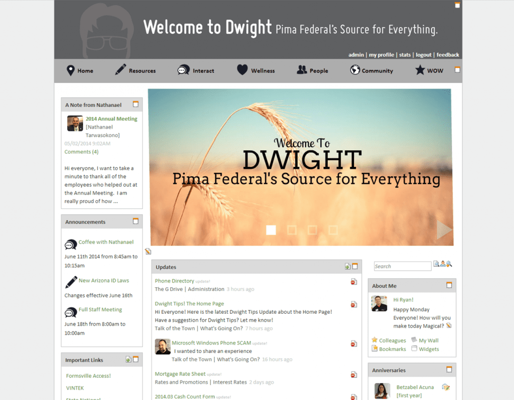 35+ Intranet Homepage Ideas