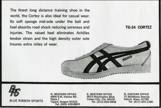 blue ribbon sports tiger shoes