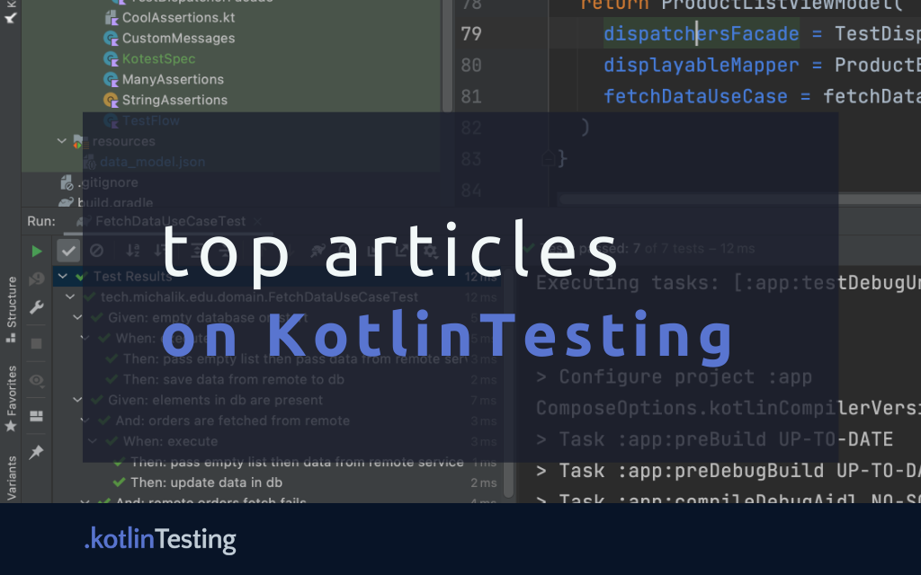 Top articles on Kotlin Testing (2022) by Jarosław Michalik May