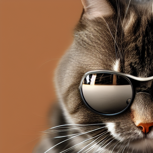 a cat wearing sunglasses, highly-detailed