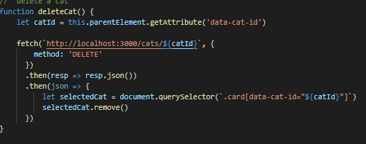 Building a Cat Shelter API. I built my JavaScript project using the ...