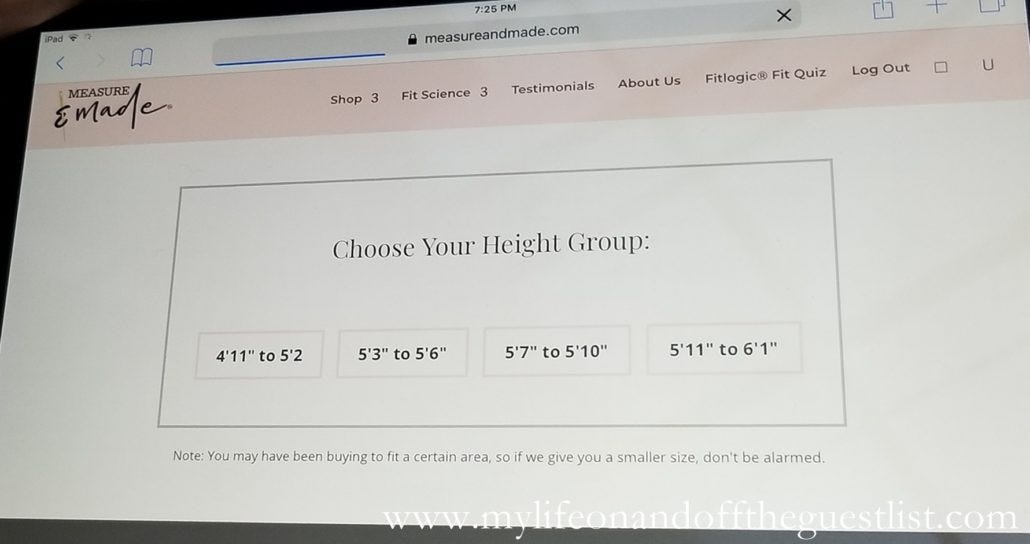 pants size by weight and height