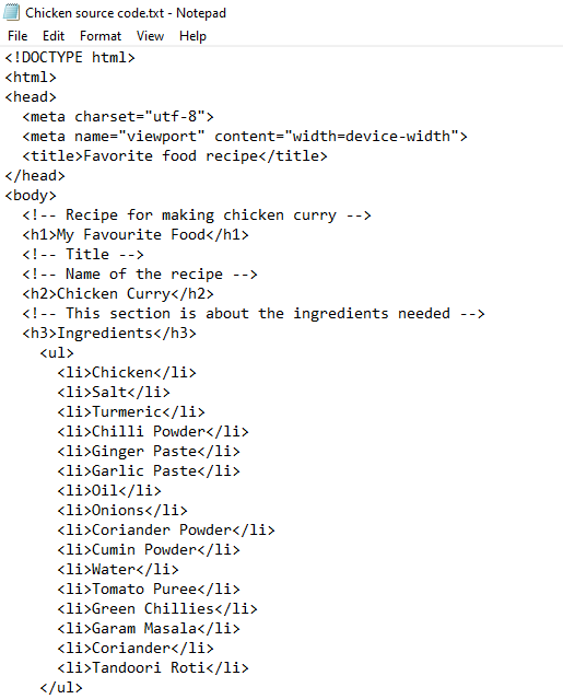 My favorite food recipe as a HTML page | by Omar Meharab | Medium