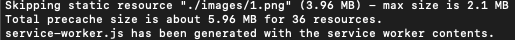 Successful message — Service-Worker.js has been generated