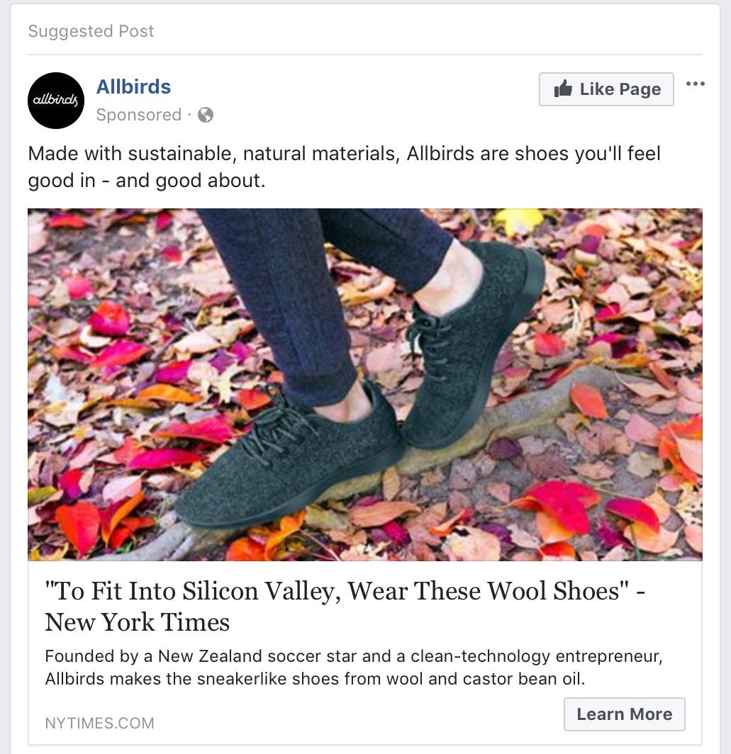 allbirds shoes commercial