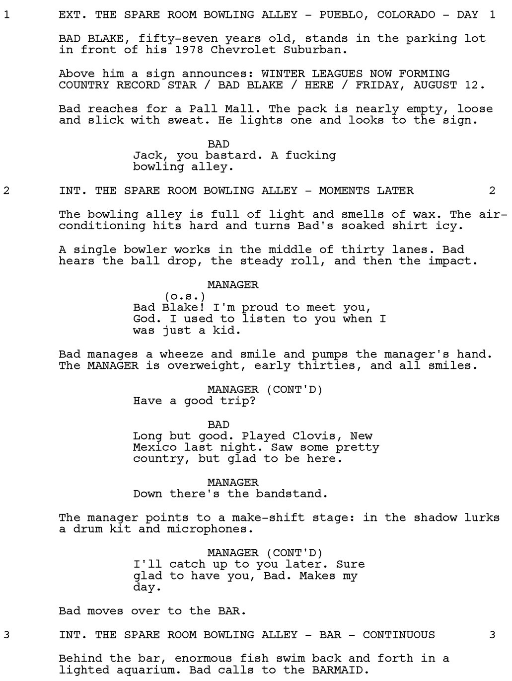 Page One “Crazy Heart” (2009) Go Into The Story