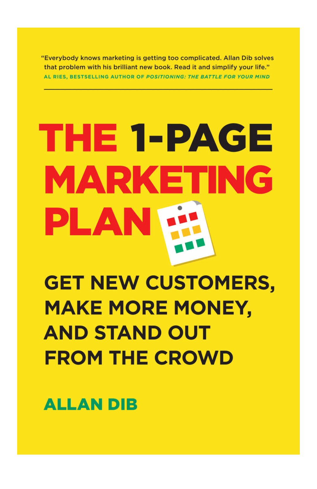 Review of the 1 page marketing plan by allan dib by dani jorgensen