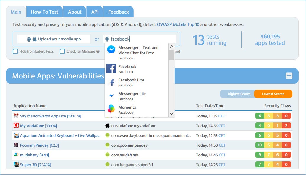 Free Mobile Application Security And Privacy Test By Immuniweb
