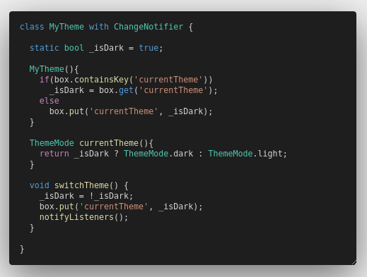 flutter dark mode switch flutter dark mode switch