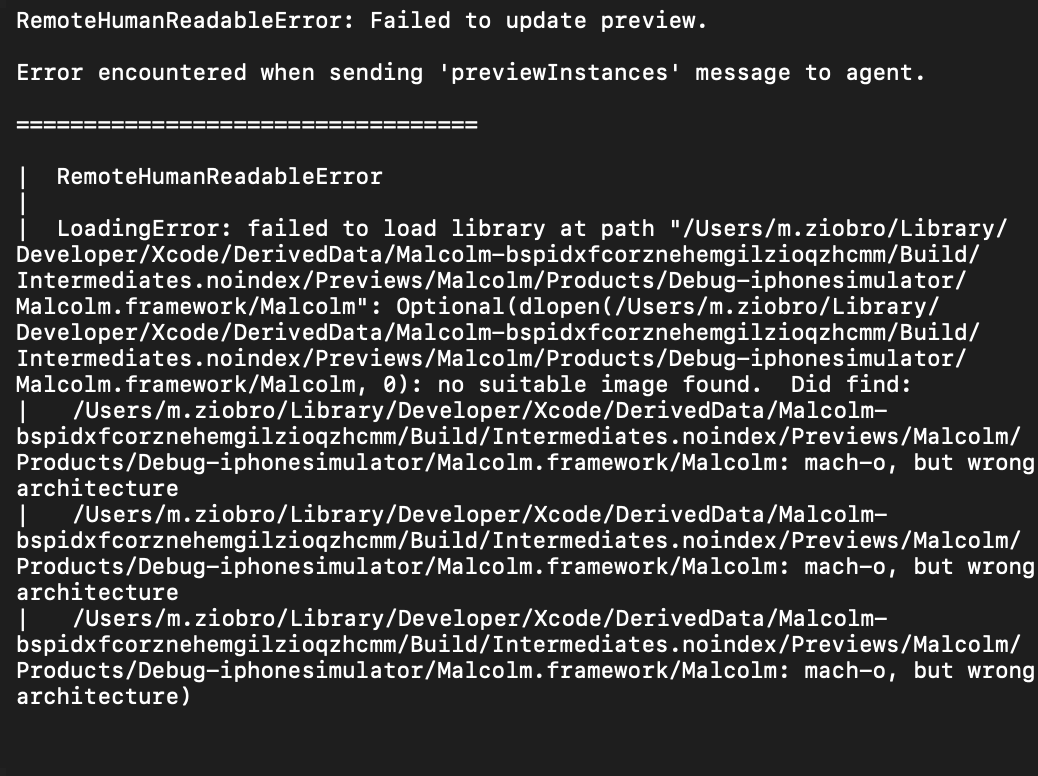 Using SwiftUI Previews in Cocoapods framework libraries by Michał