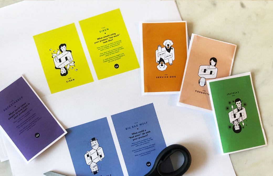 As cartas de tarô da tecnologia em uma tabela.