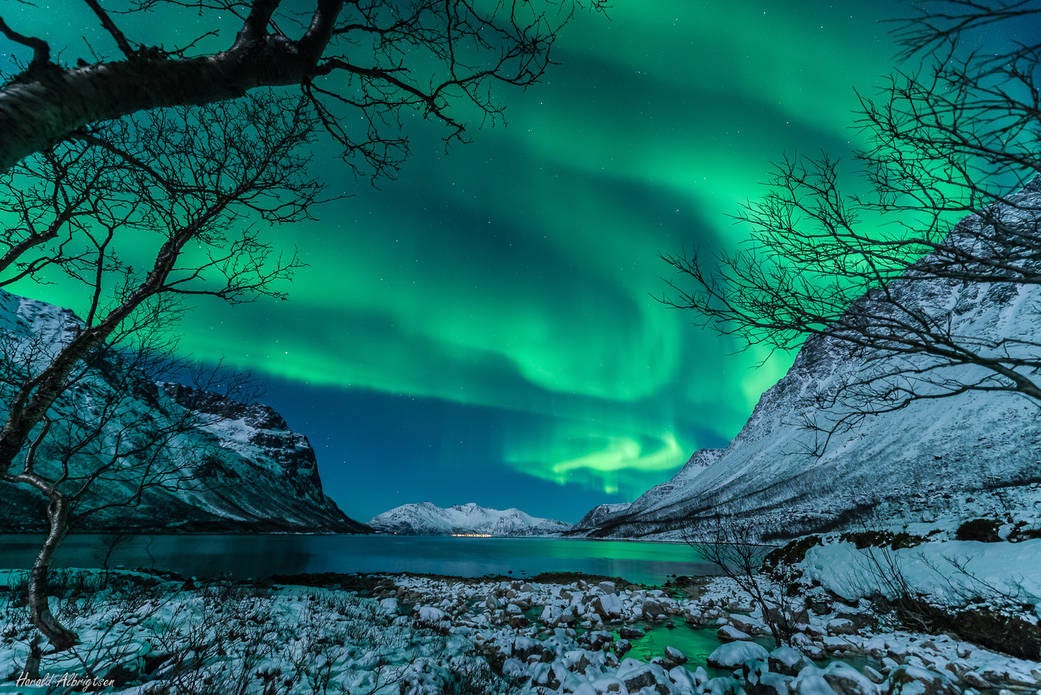 You Have A Visitor The Aurora Borealis Shown Brightly In By J G O 