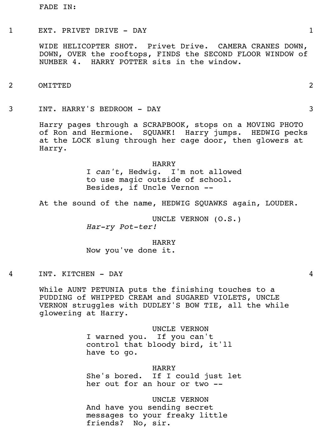 Page One Harry Potter And The Chamber Of Secrets 2002 Go Into The Story