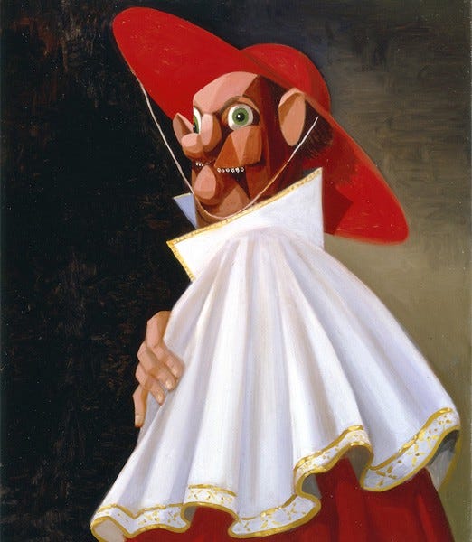 George Condo Pop Art, The Cracked Cardinal (2001)