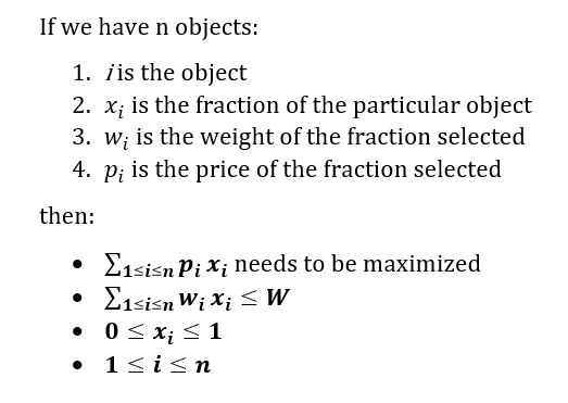 How to solve the Fractional Knapsack Problem | by Riya Tendulkar | Medium