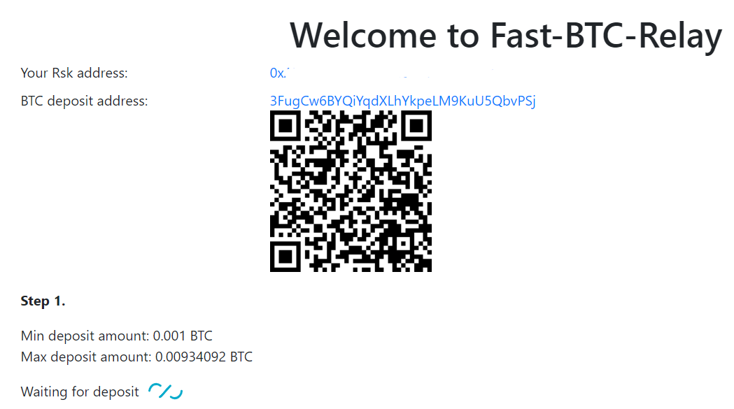 Fast BTC Relay screenshot