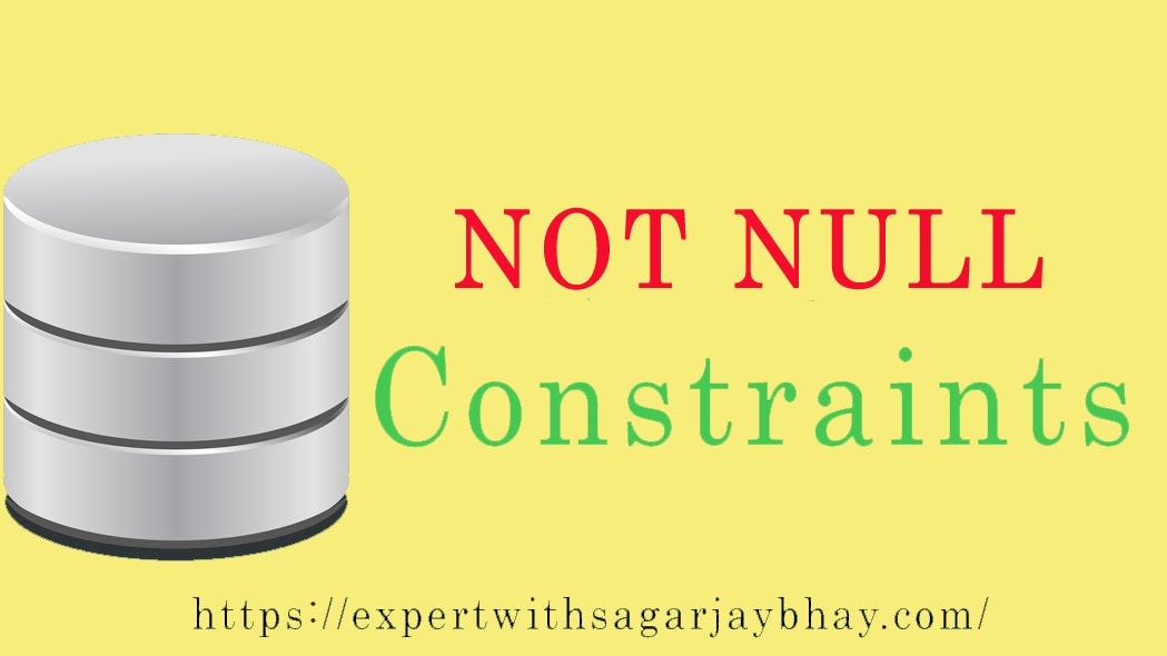 MySQL Constraint NOT NULL C Basic Course Click On By Sagar