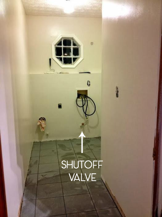 laundry room shutoff valve