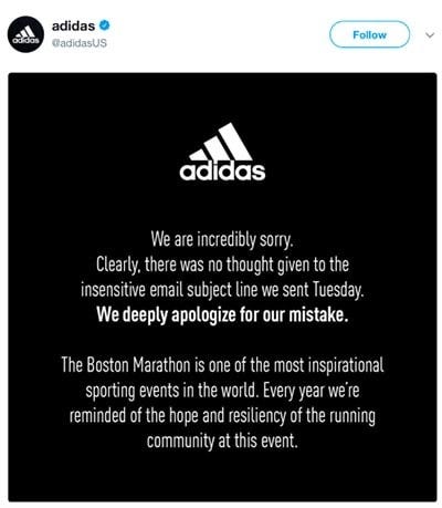 How Adidas Recovered From Their Boston Marathon Marketing Blunder | by Your  First 100k | Better Marketing