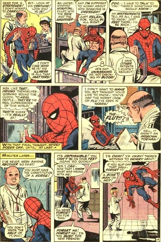 Does Spider-Man have superhuman healing abilities, like Wolverine or