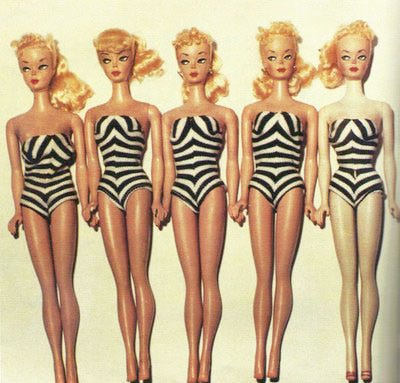 evolution of barbie body
