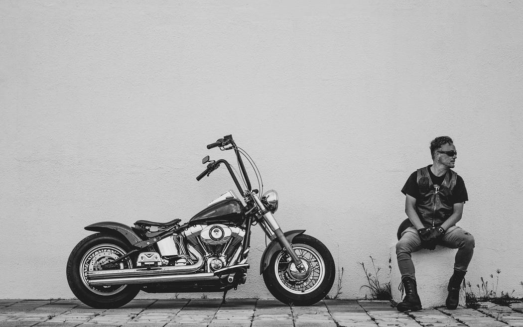 Black and white image of Harley Davidson Bike — How to Grow Your Startup like Harley Davidson by Paul Myers